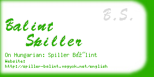 balint spiller business card